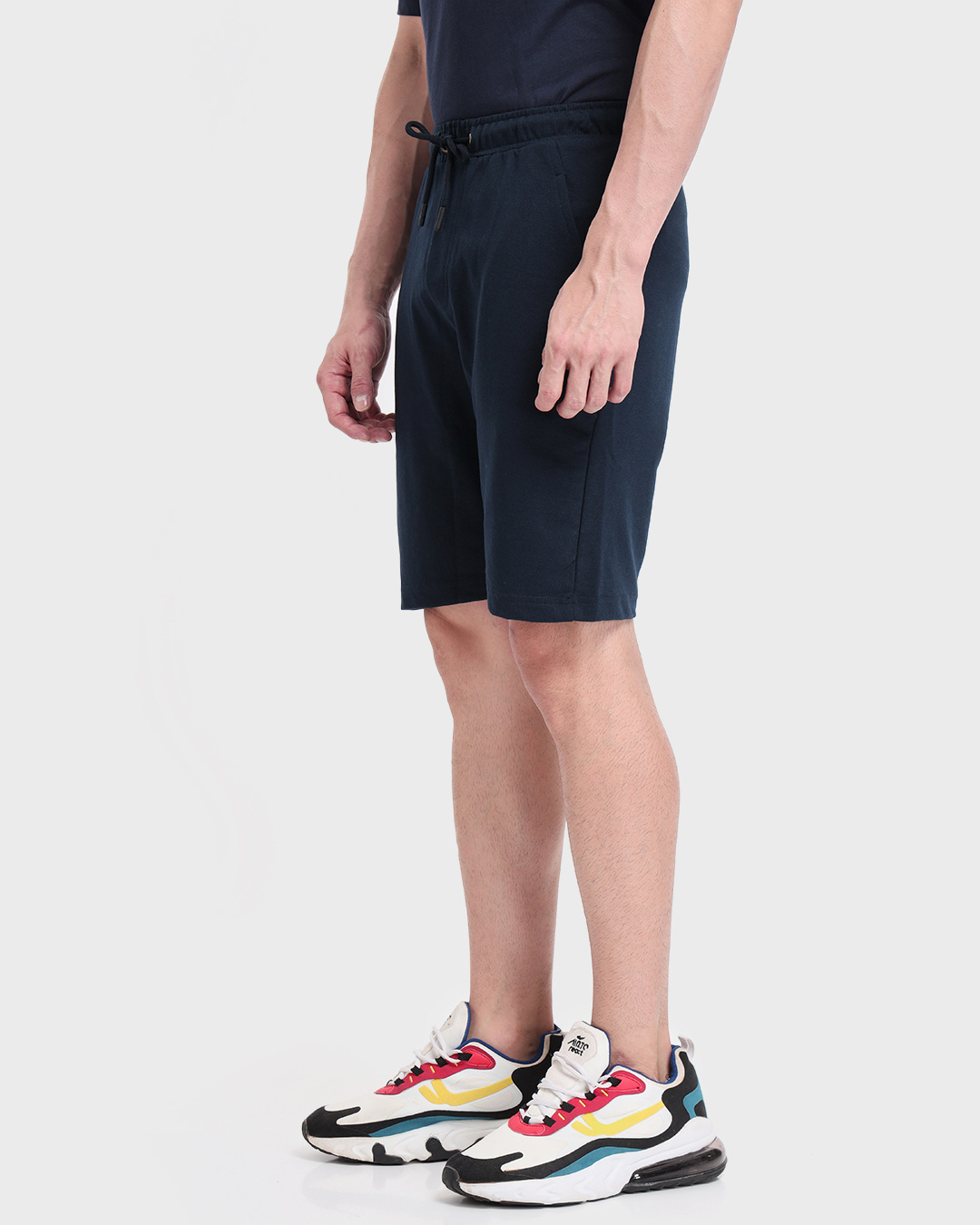 Shop Navy Blue Casual Shorts-Back