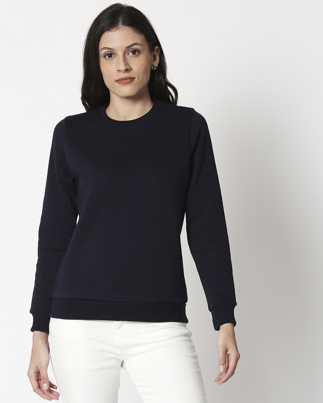 Shop Women's Navy Blue Sweater-Back
