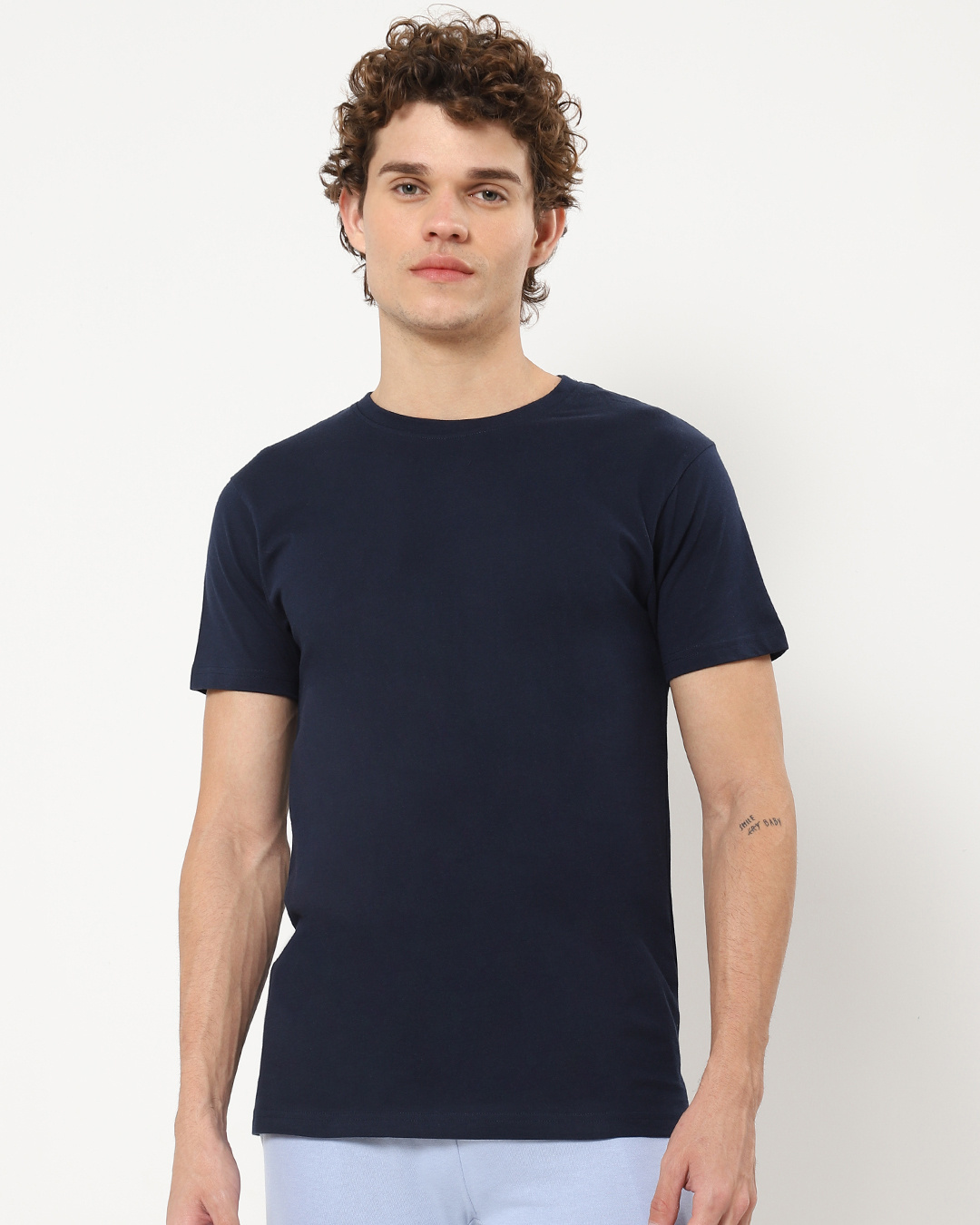 navy blue shirt