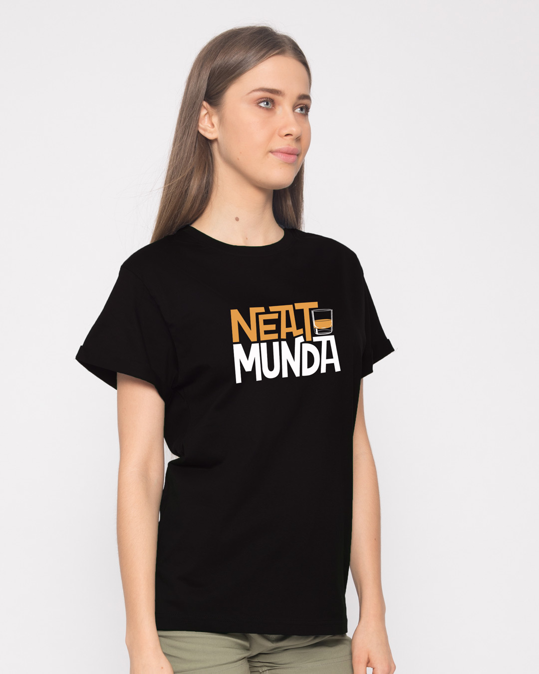 Shop Neat Munda Boyfriend T-Shirt-Back