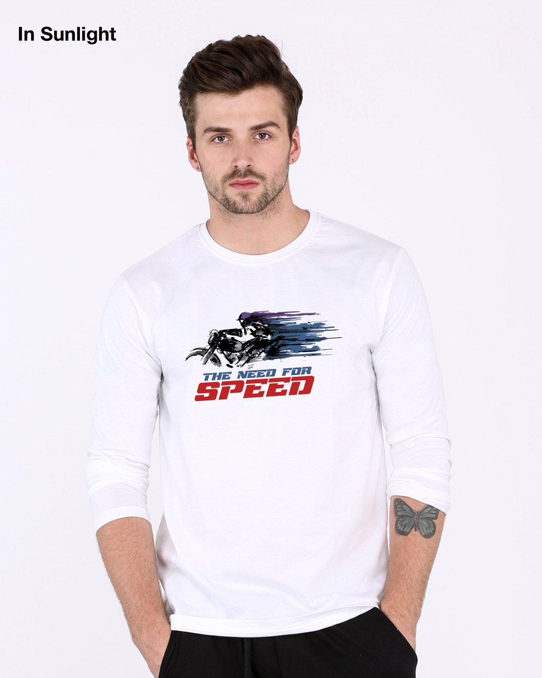 Shop Need For Speed Nfs Full Sleeve (Sun Active T-shirt)-Back