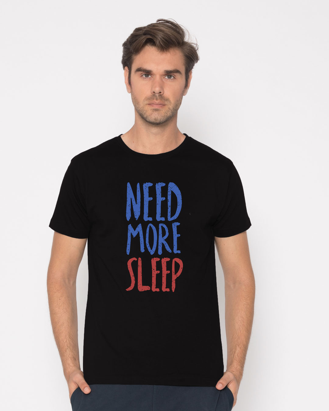 Shop Need Sleep Half Sleeve T-Shirt-Back