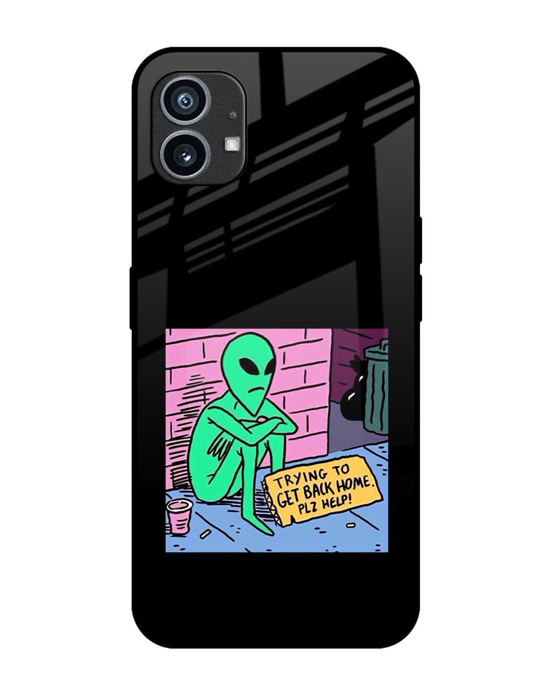 Buy Needy Alien Premium Glass Case for Nothing Phone (1) (Shock Proof ...