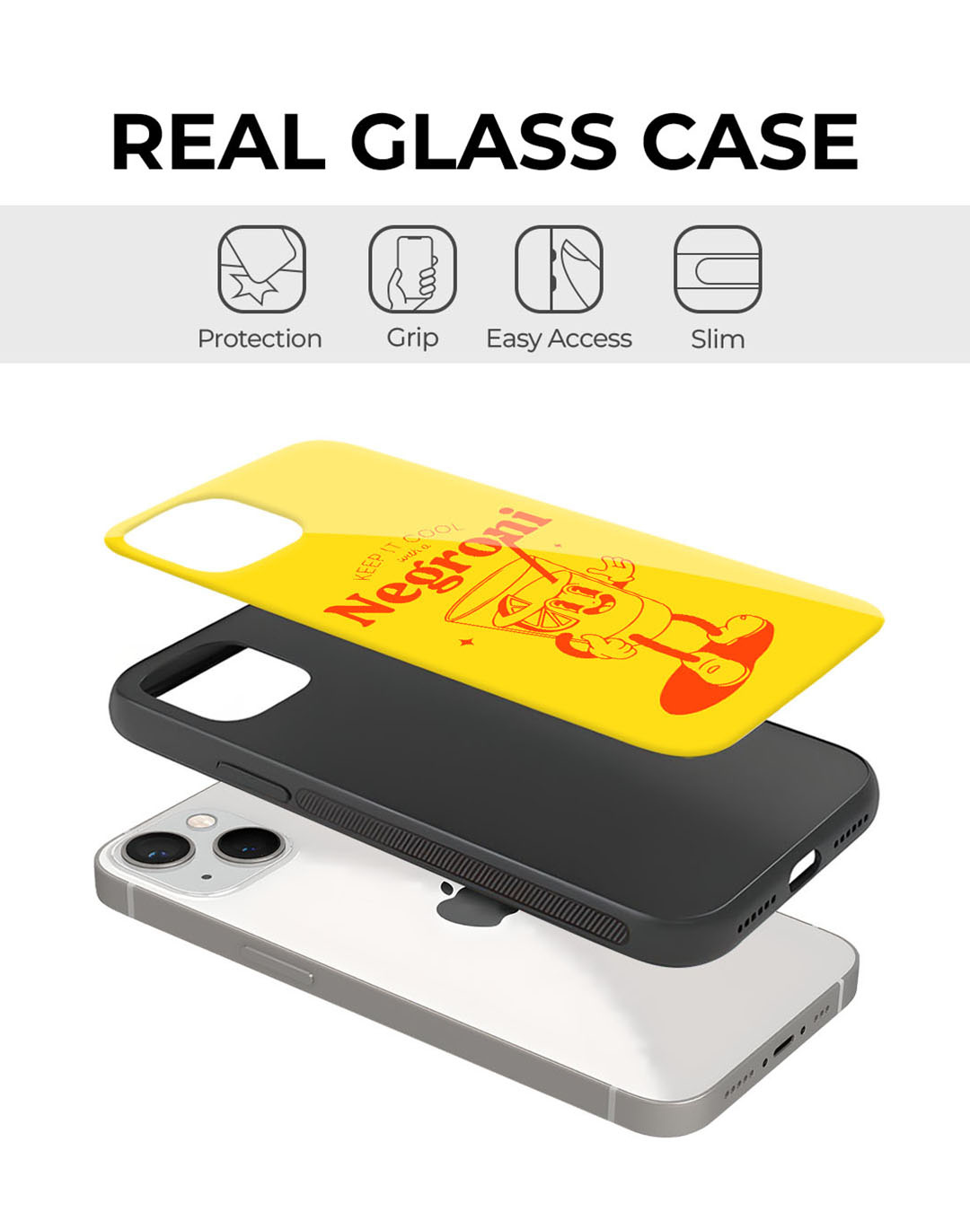 Shop Negroni Premium Glass Cover for Apple iPhone 12-Back