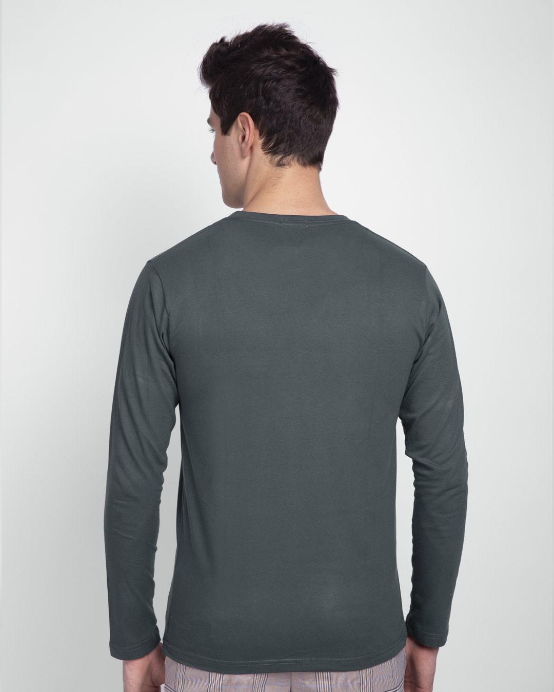 Shop Neon Chill Vibes Full Sleeve T-Shirt Nimbus Grey-Back