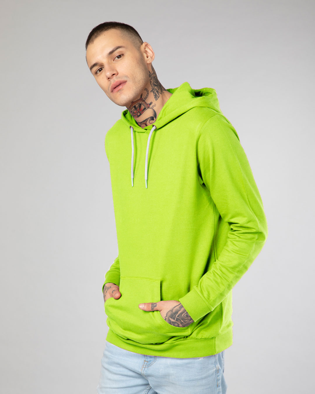 plain neon green hoodie