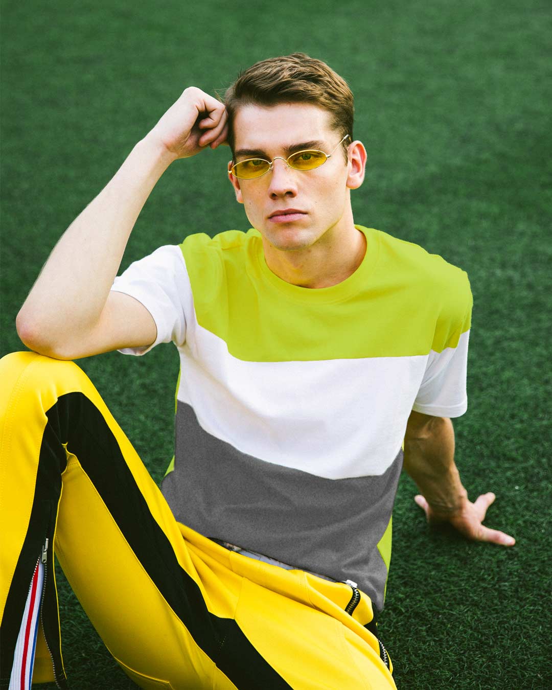 neon green men shirt