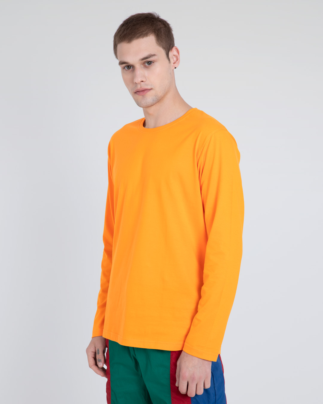 Shop Neon Orange Full Sleeve T-Shirt-Back