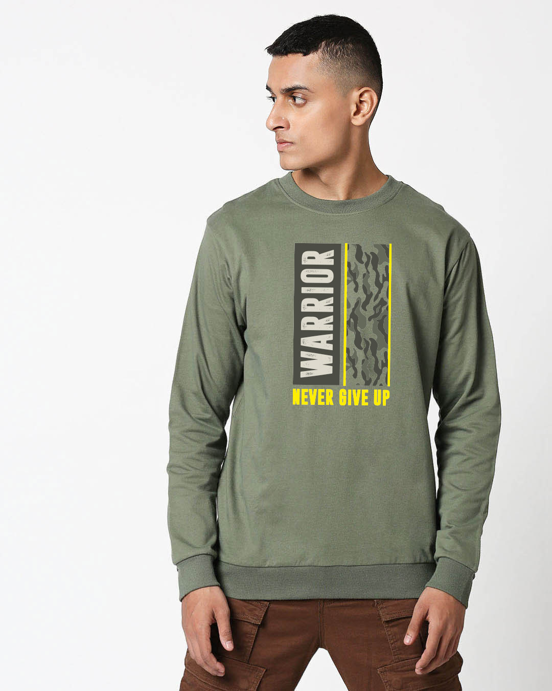 Shop Neon Warrior Fleece Sweatshirt-Back