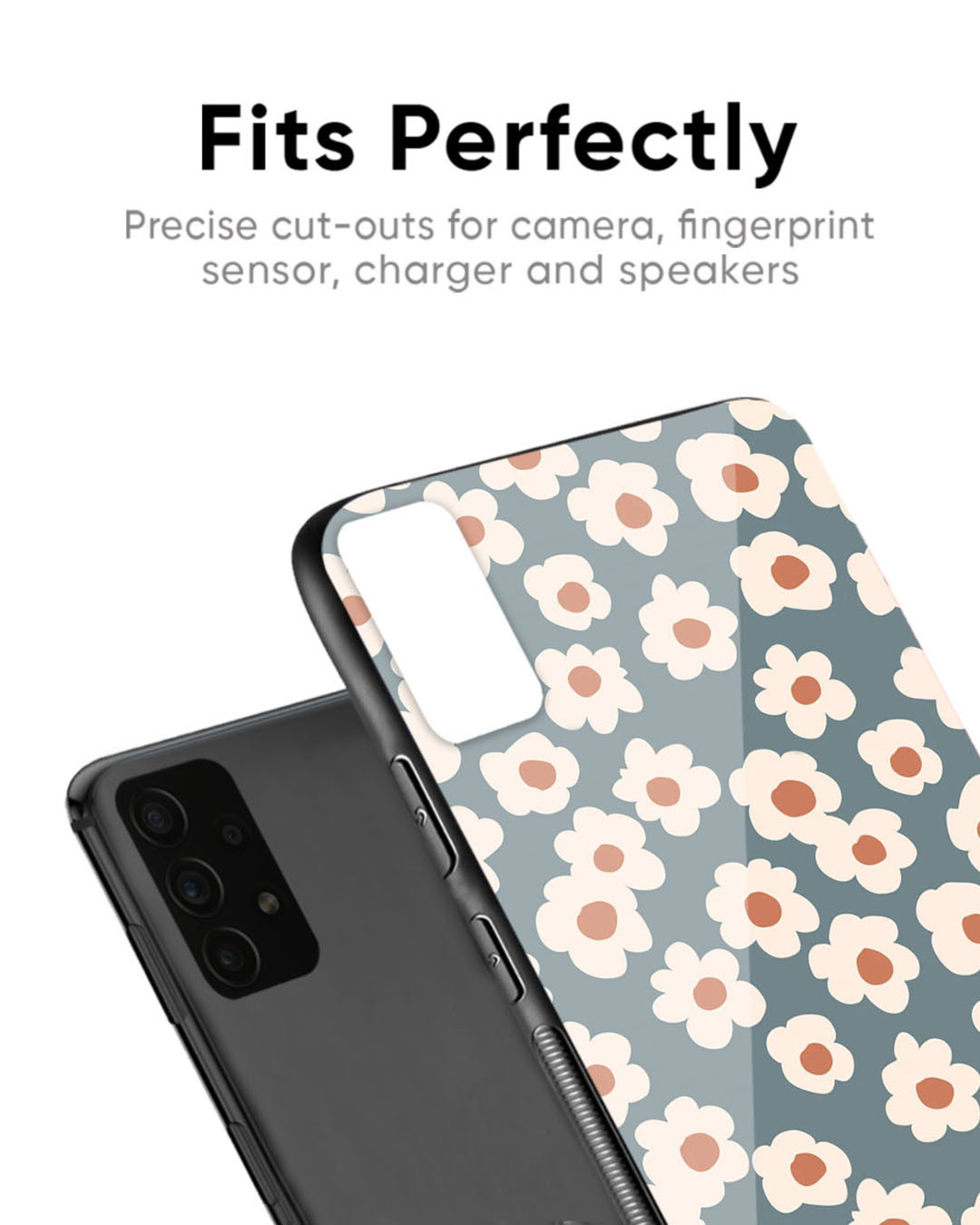 Shop Neutral Baby Floral Premium Glass Case for OnePlus 6T (Shock Proof, Scratch Resistant)-Back