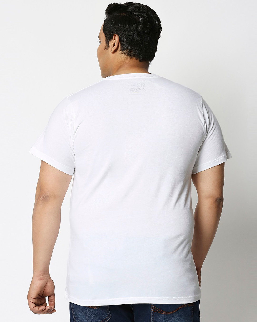 Shop Never Mind Half Sleeves Printed T-shirt Plus Size-Back