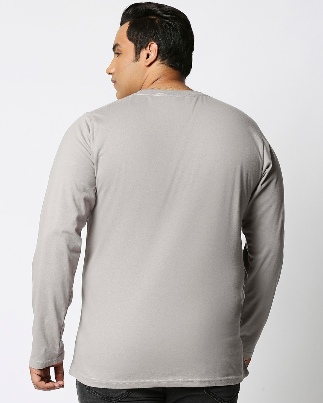 Shop Never Mind Stripe Men's Full Sleeves T-shirt Plus Size-Back