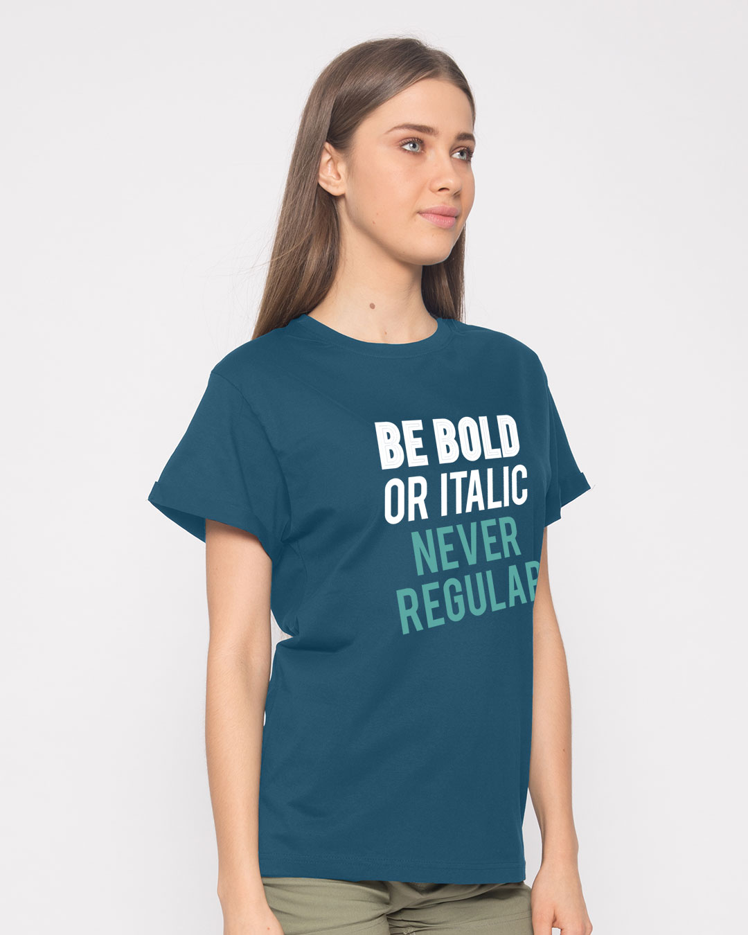Shop Never Regular Boyfriend T-Shirt-Back