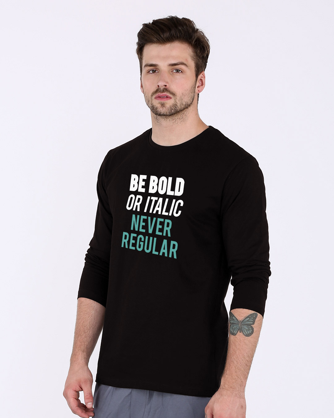 Shop Never Regular Full Sleeve T-Shirt-Back
