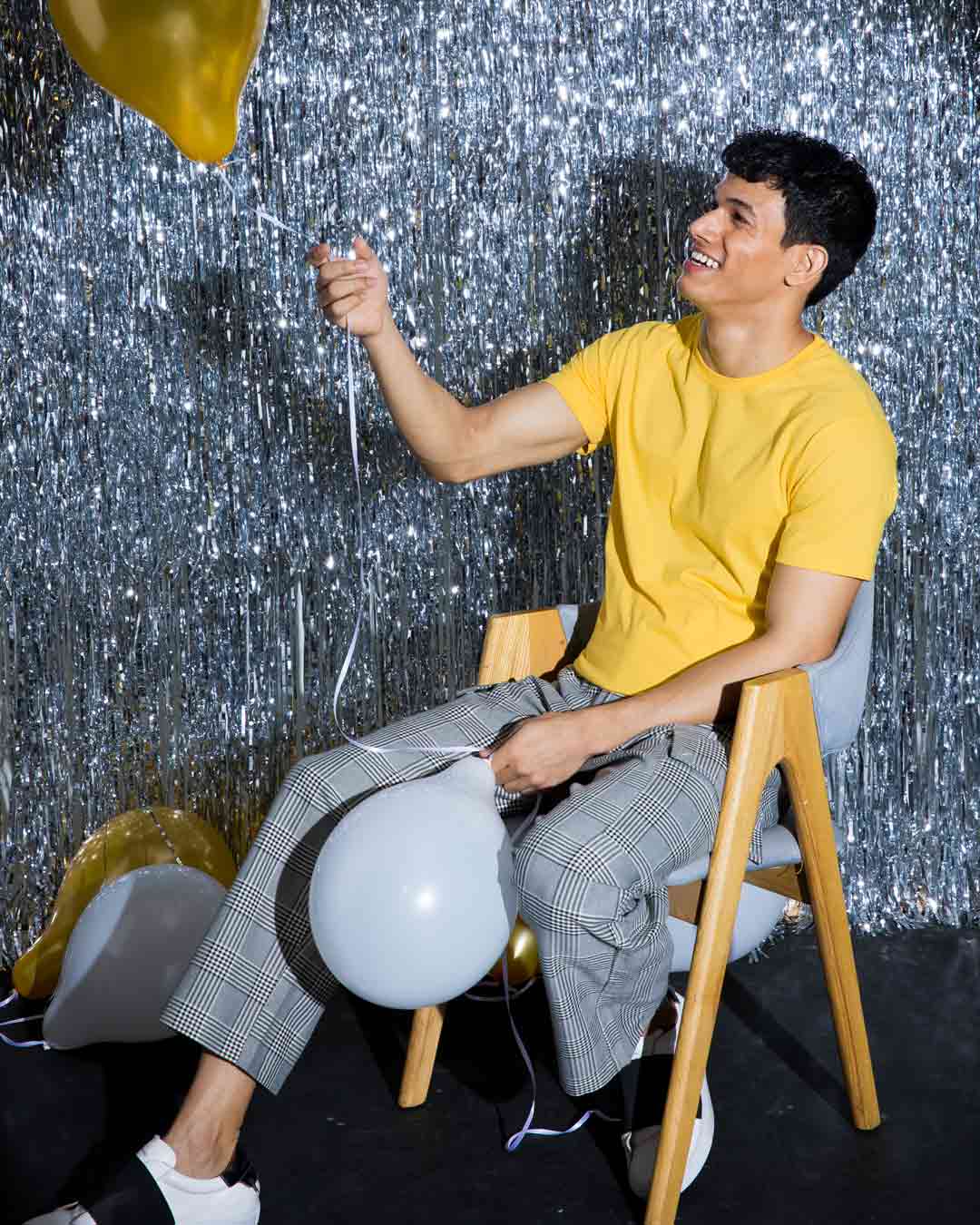 

Happy Yellow Half Sleeve T-Shirt Men' Plain T-Shirts Bewakoof.com