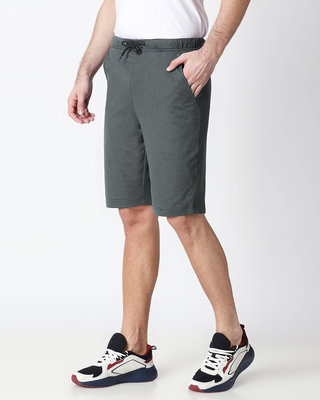 Shop Men's Nimbus Grey Casual Shorts-Back