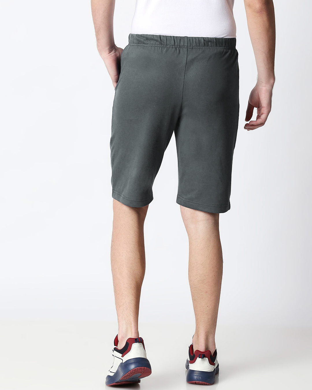 Shop Nimbus Grey Casual Shorts-Back