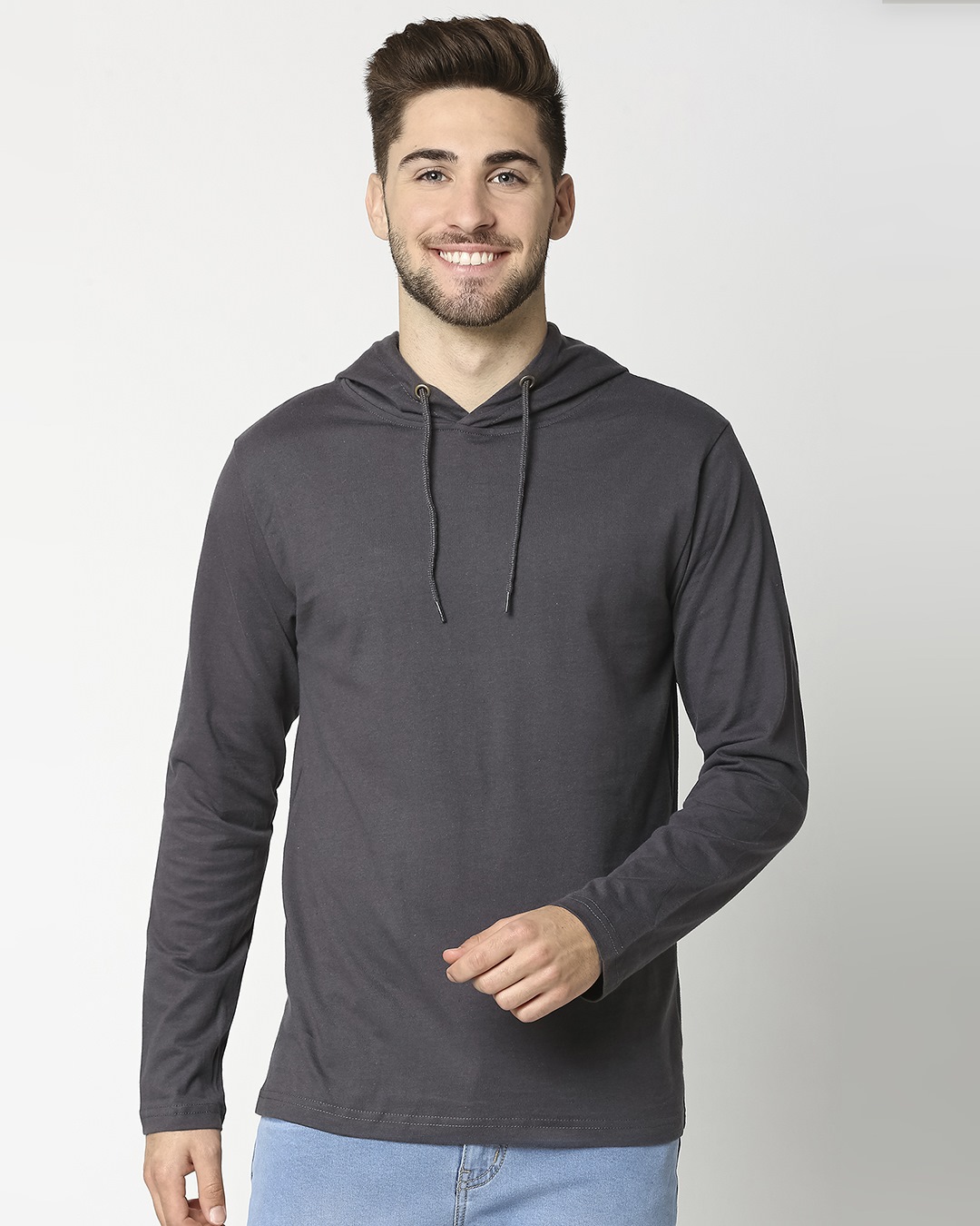 Shop Nimbus Grey Full Sleeve Hoodie T-Shirt-Back