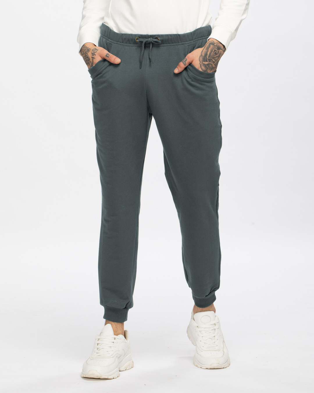 grey ralph joggers