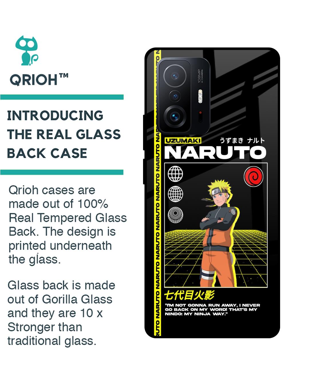 Shop Ninja Way Premium Glass Case for Mi 11T Pro 5G (Shock Proof,Scratch Resistant)-Back