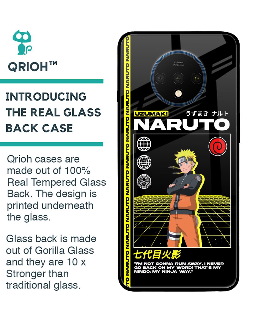 Shop Ninja Way Premium Glass Case for OnePlus 7T (Shock Proof,Scratch Resistant)-Back