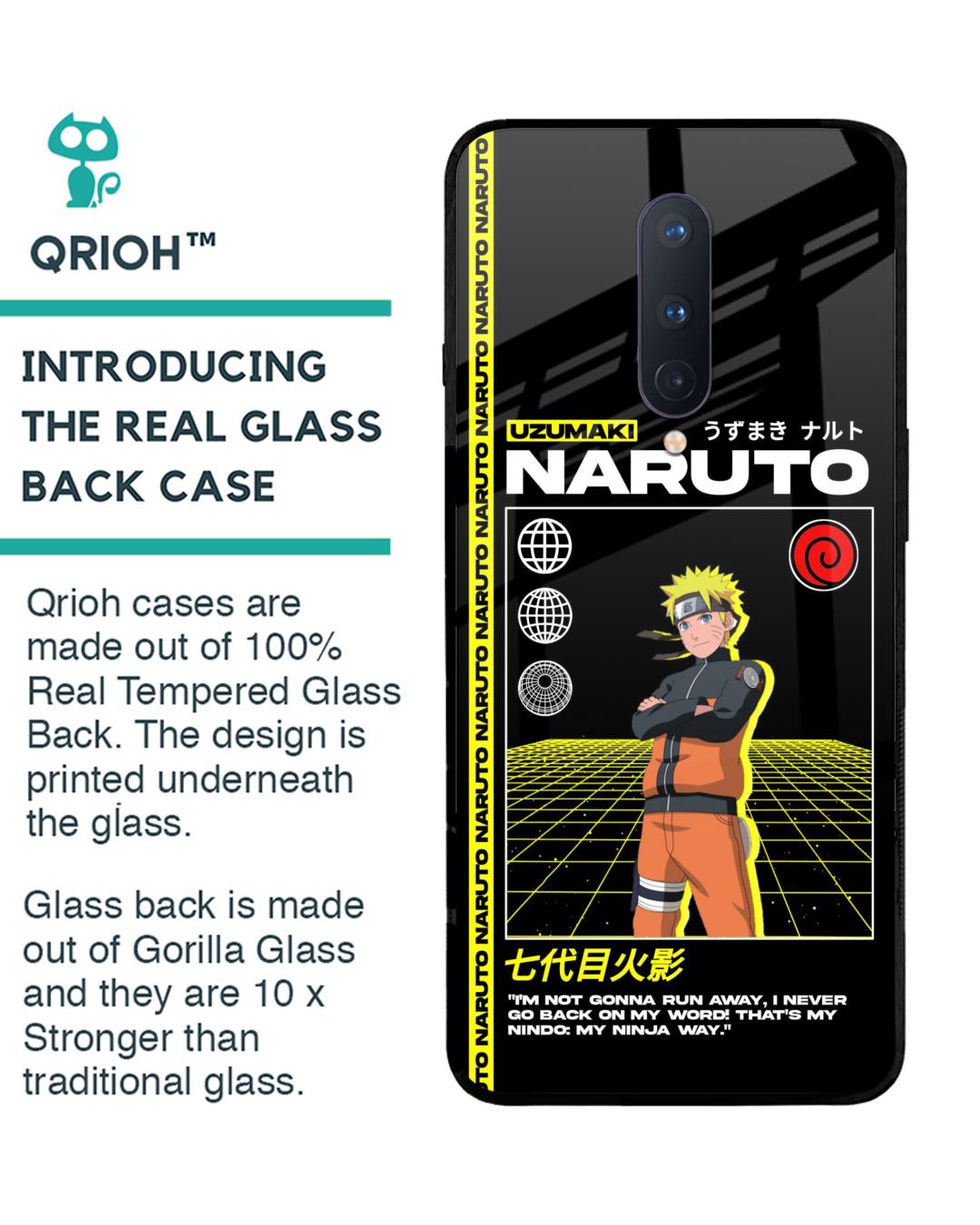 Shop Ninja Way Premium Glass Case for OnePlus 8 (Shock Proof,Scratch Resistant)-Back