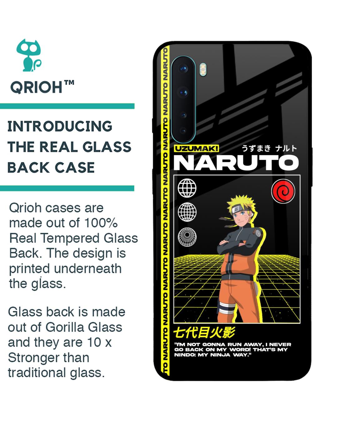 Shop Ninja Way Premium Glass Case for OnePlus Nord (Shock Proof,Scratch Resistant)-Back