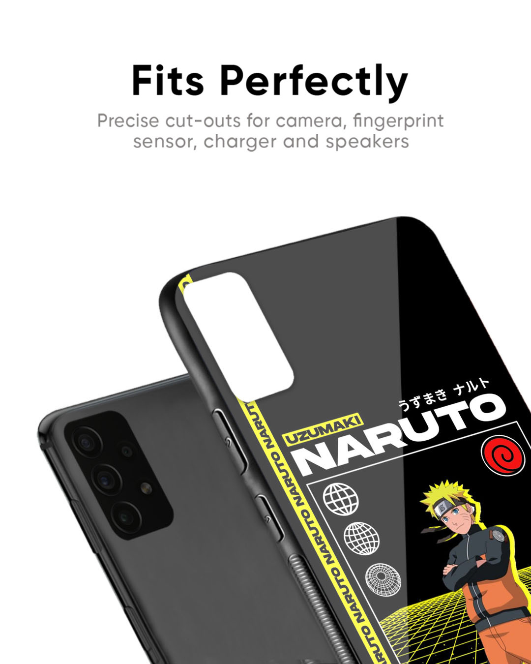 Shop Ninja Way Premium Glass Case for Realme 11 Pro+ 5G (Shock Proof, Scratch Resistant)-Back