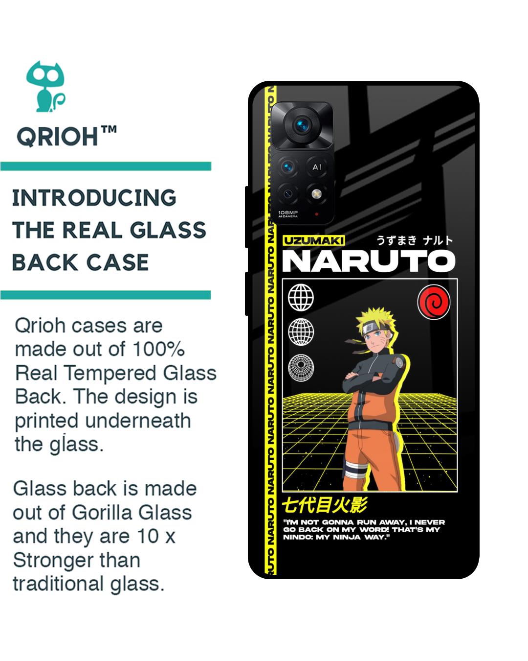 Shop Ninja Way Premium Glass Case for Redmi Note 11 Pro (Shock Proof,Scratch Resistant)-Back