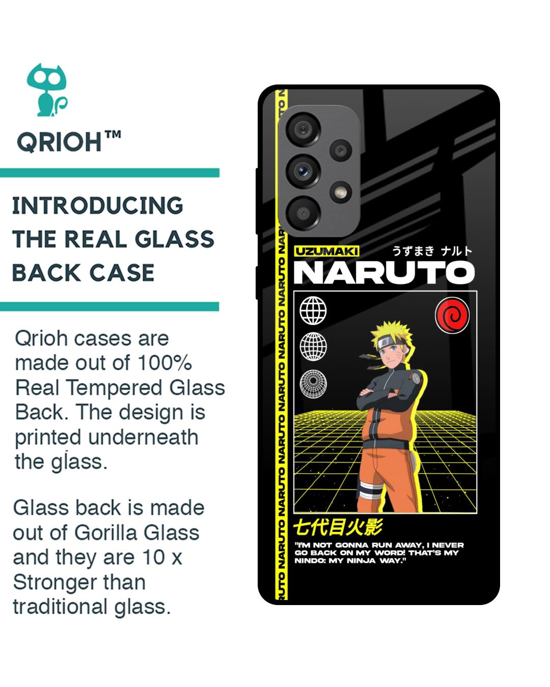 Shop Ninja Way Premium Glass Case for Samsung Galaxy A73 5G (Shock Proof,Scratch Resistant)-Back