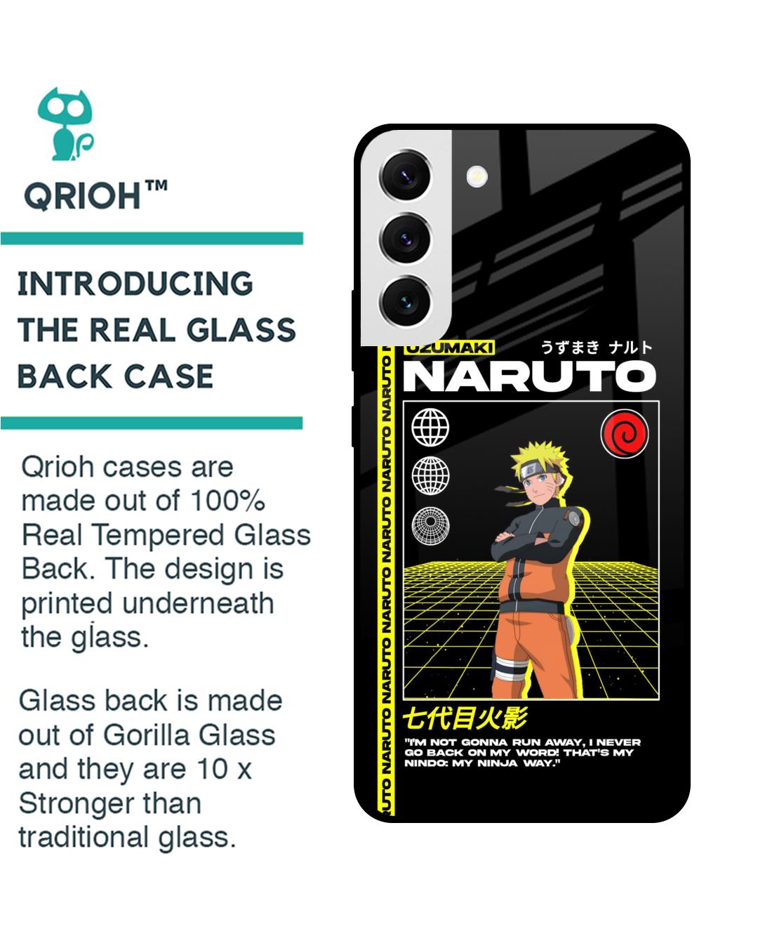 Shop Ninja Way Premium Glass Case for Samsung Galaxy S22 5G (Shock Proof,Scratch Resistant)-Back