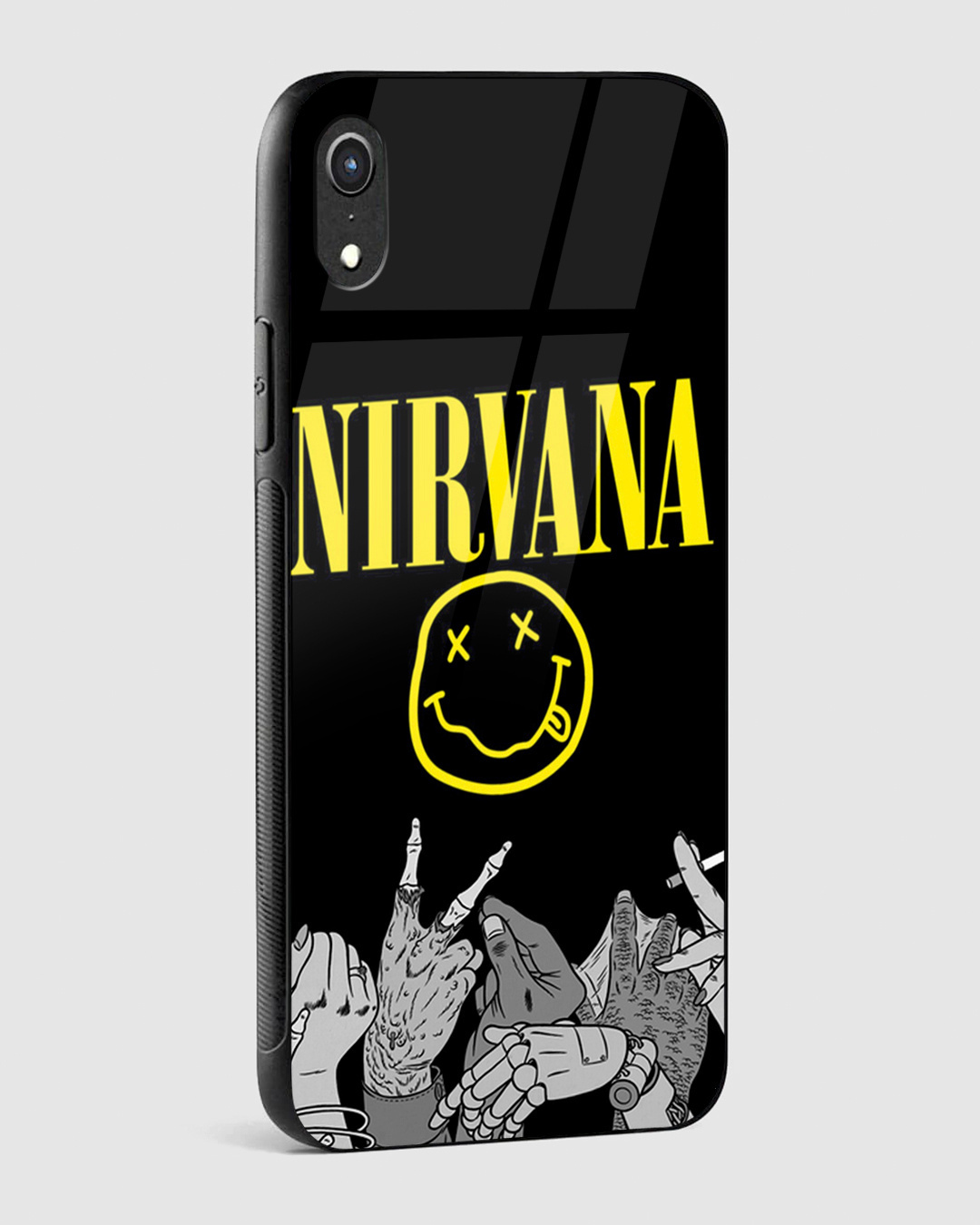 Shop Nirvana Premium Glass Case for Apple iPhone XR-Back