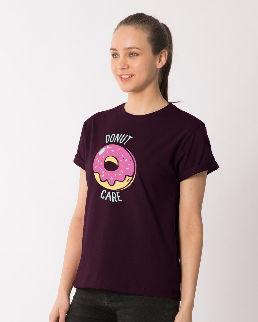 Shop No Care Boyfriend T-Shirt-Back