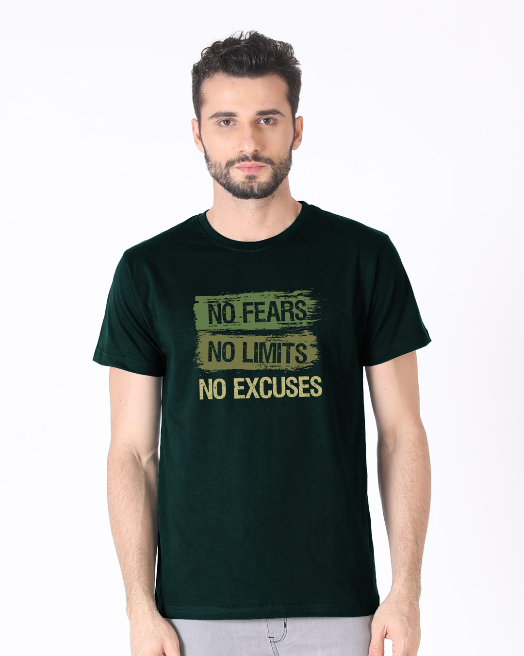 Shop No Fears No Excuses Half Sleeve T-Shirt-Back