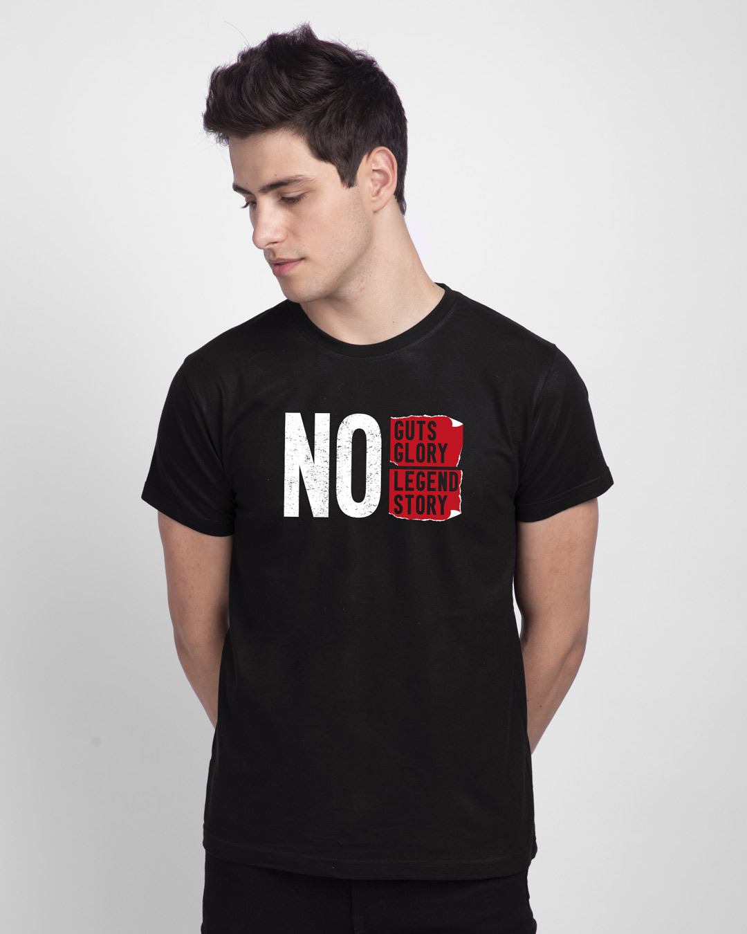 Shop No Legend, No Story Half Sleeve T-Shirt Black-Back