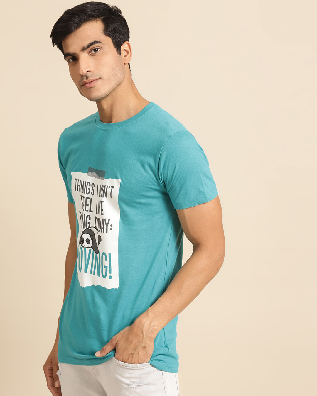 Shop No Moving Half Sleeve T-Shirt-Back