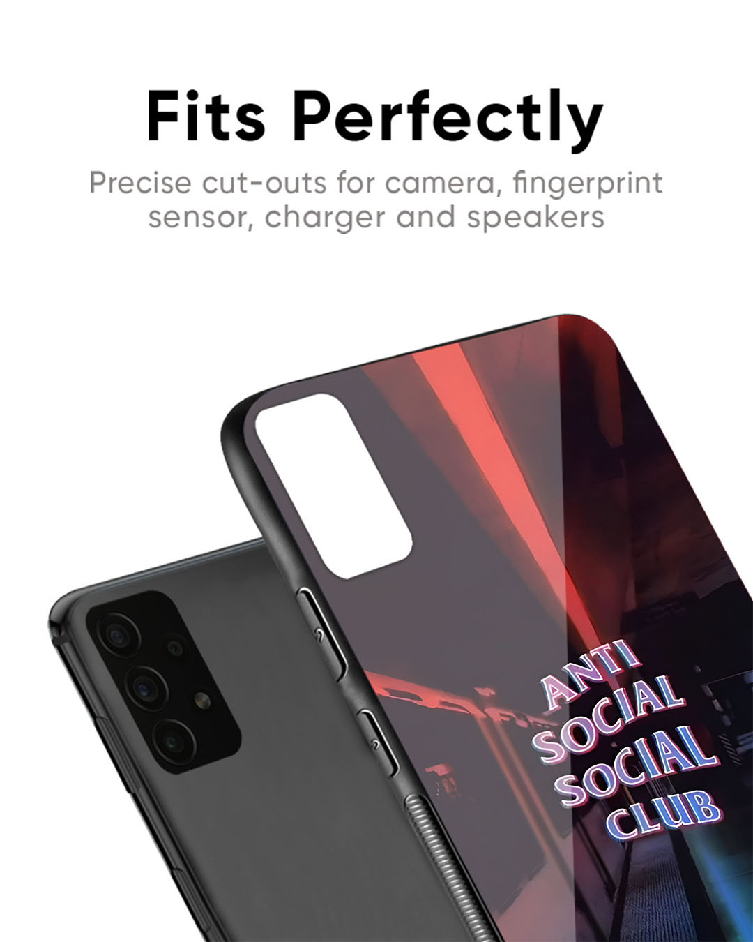 Shop No Social Club Premium Glass Case for OnePlus Nord CE 2 5G (Shock Proof, Scratch Resistant)-Back