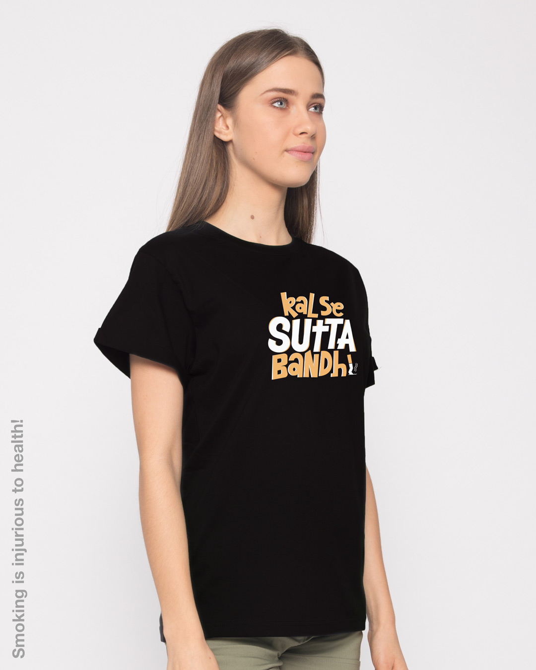 Shop No Sutta Boyfriend T-Shirt-Back
