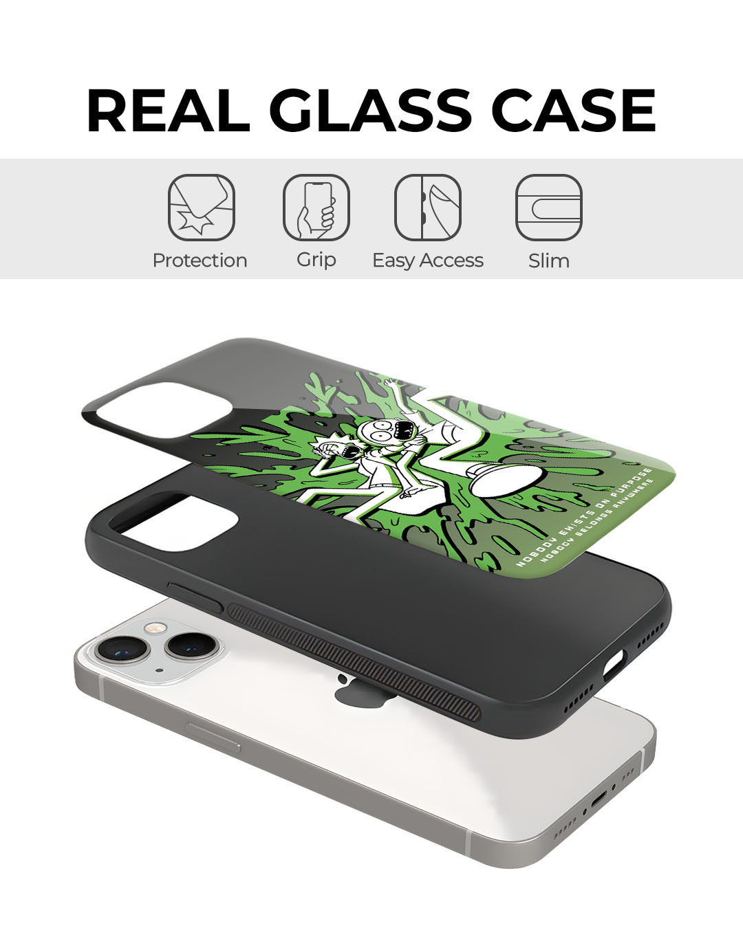 Shop Nobody Exists On Purpose Premium Glass Cover for Redmi Note 9 Pro Max-Back