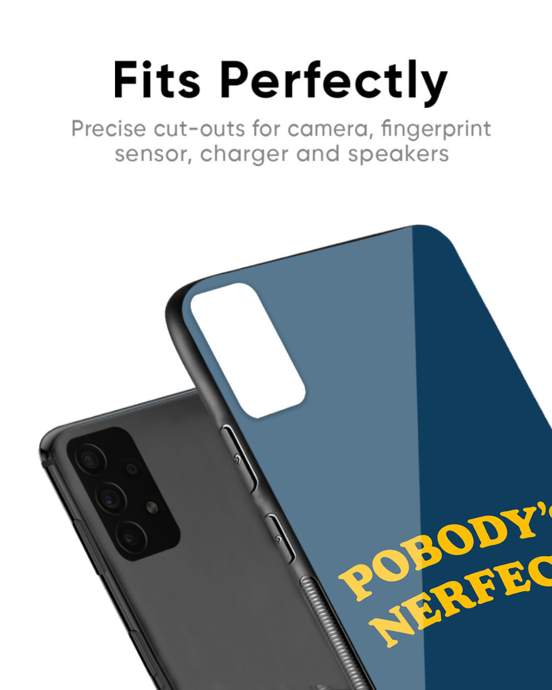 Shop Nobody'S Perfect Premium Glass Case for OnePlus 7T(Shock Proof, Scratch Resistant)-Back