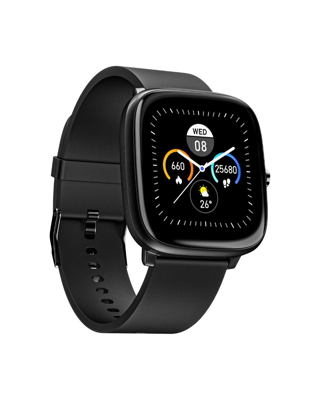 Buy Noise ColorFit Qube Oxy Charcoal Black Smartwatch Online in India