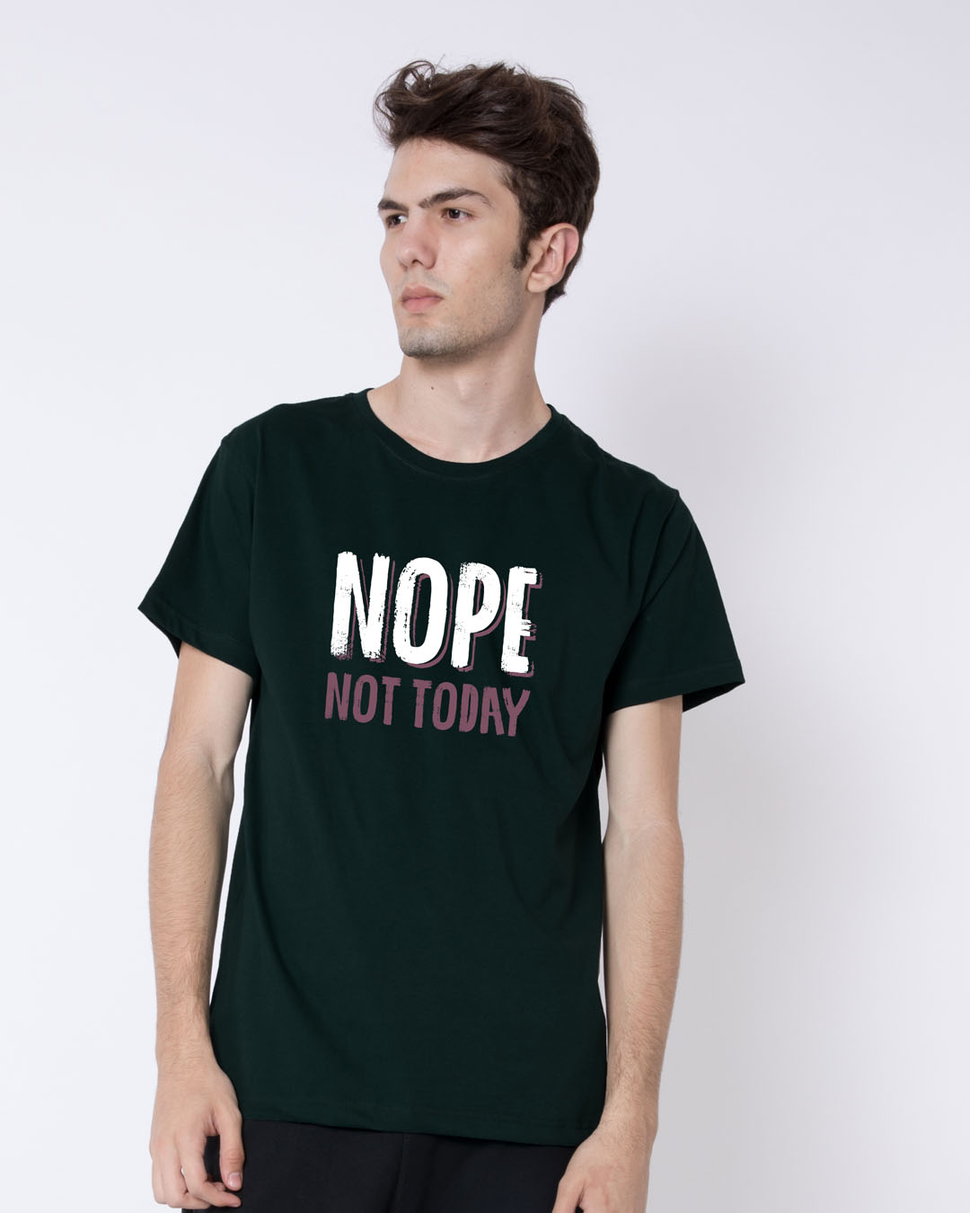 Shop Nope Not Today Half Sleeve T-Shirt-Back