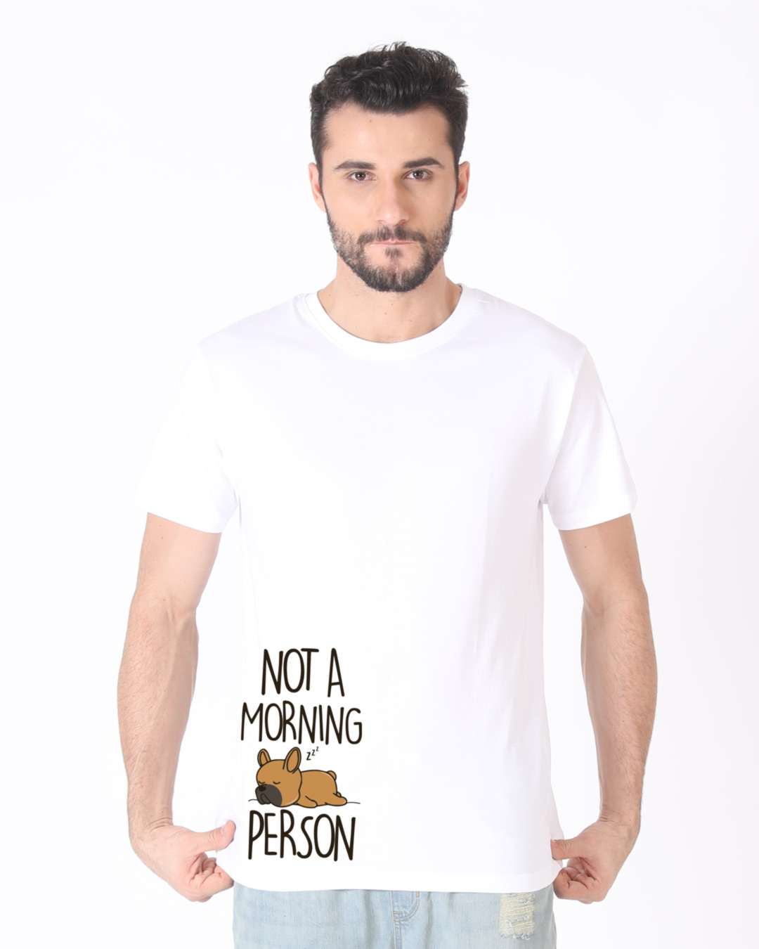 Shop Not A Morning Person Half Sleeve T-Shirt-Back