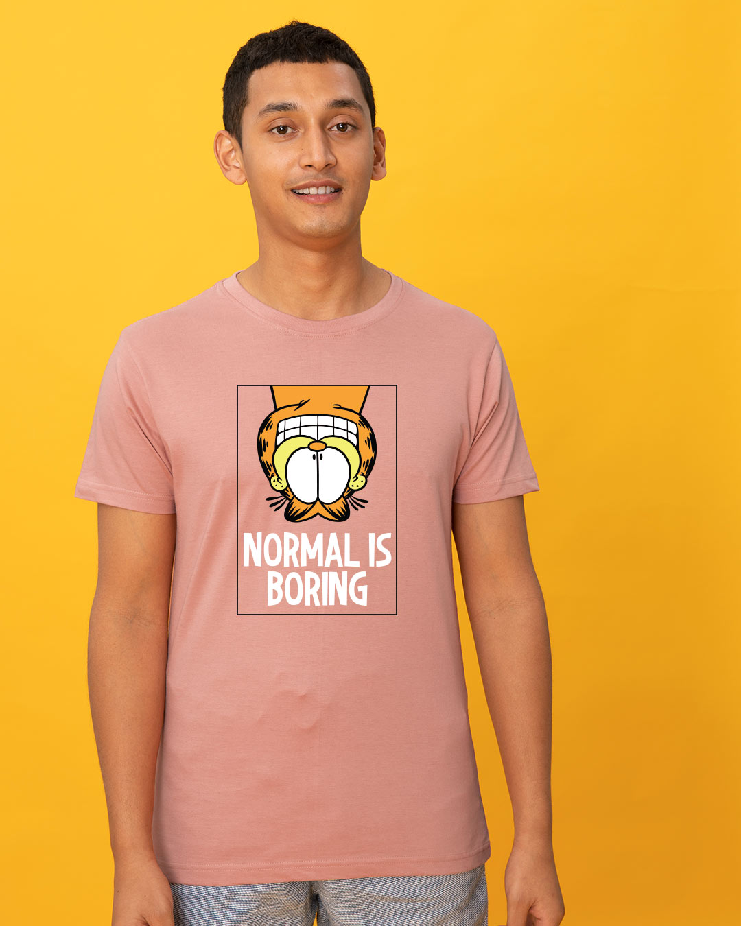 Shop Not A Normal Cat Half Sleeve T-Shirt (GL)-Back