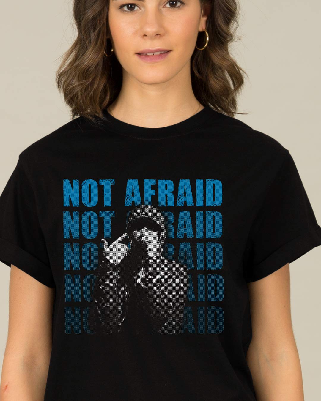 Shop Not Afraid Rap Boyfriend T-Shirt-Back