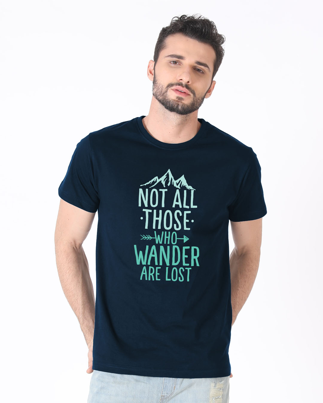 Shop Not All Who Half Sleeve T-Shirt-Back