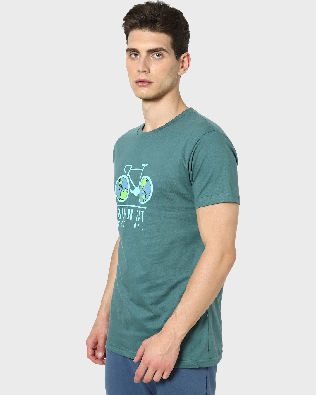 Shop Not Oil Half Sleeve Men's Half Sleeve Printed T-shirt-Back