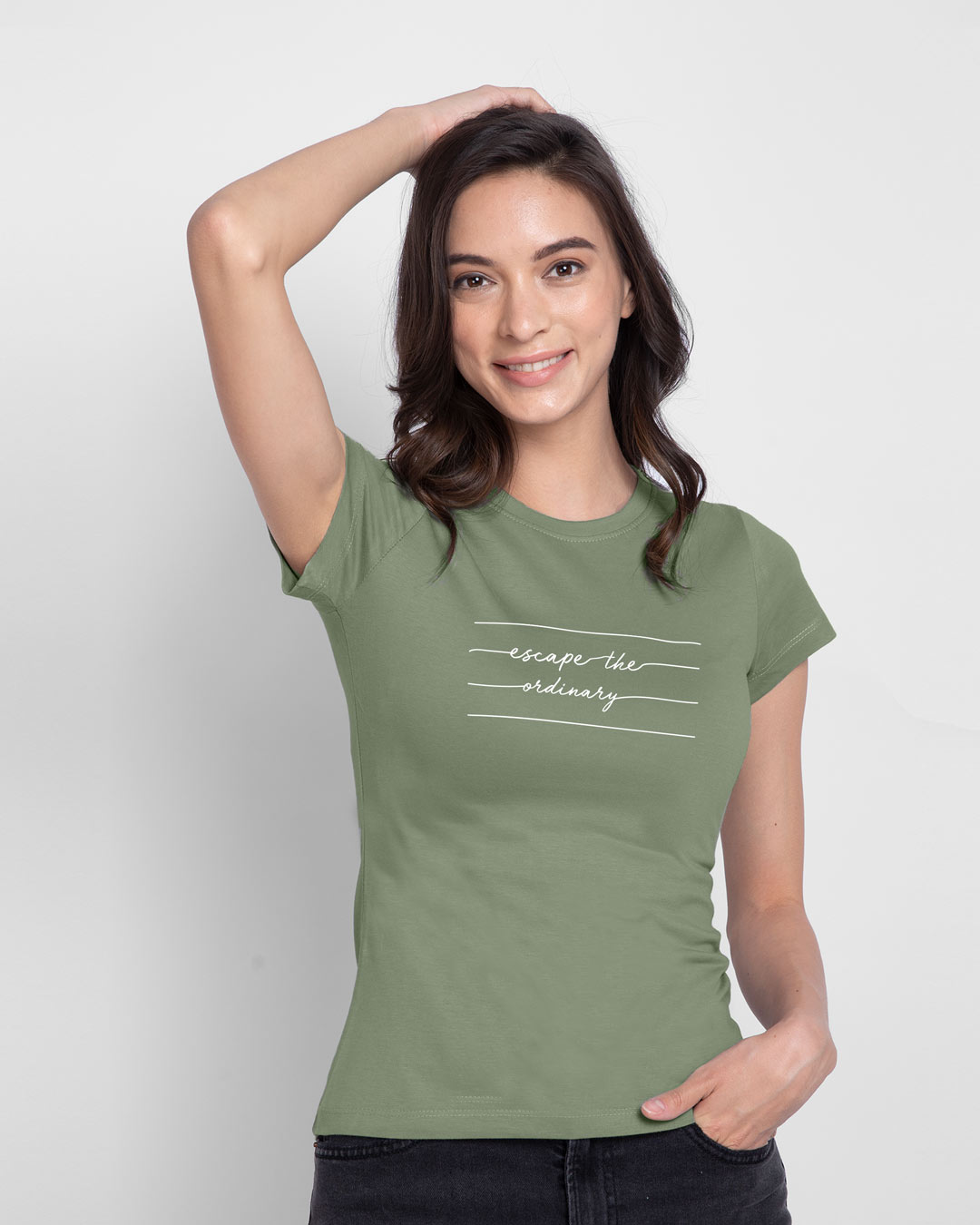 Shop Not ordinary Half Sleeve Printed T-Shirt-Back