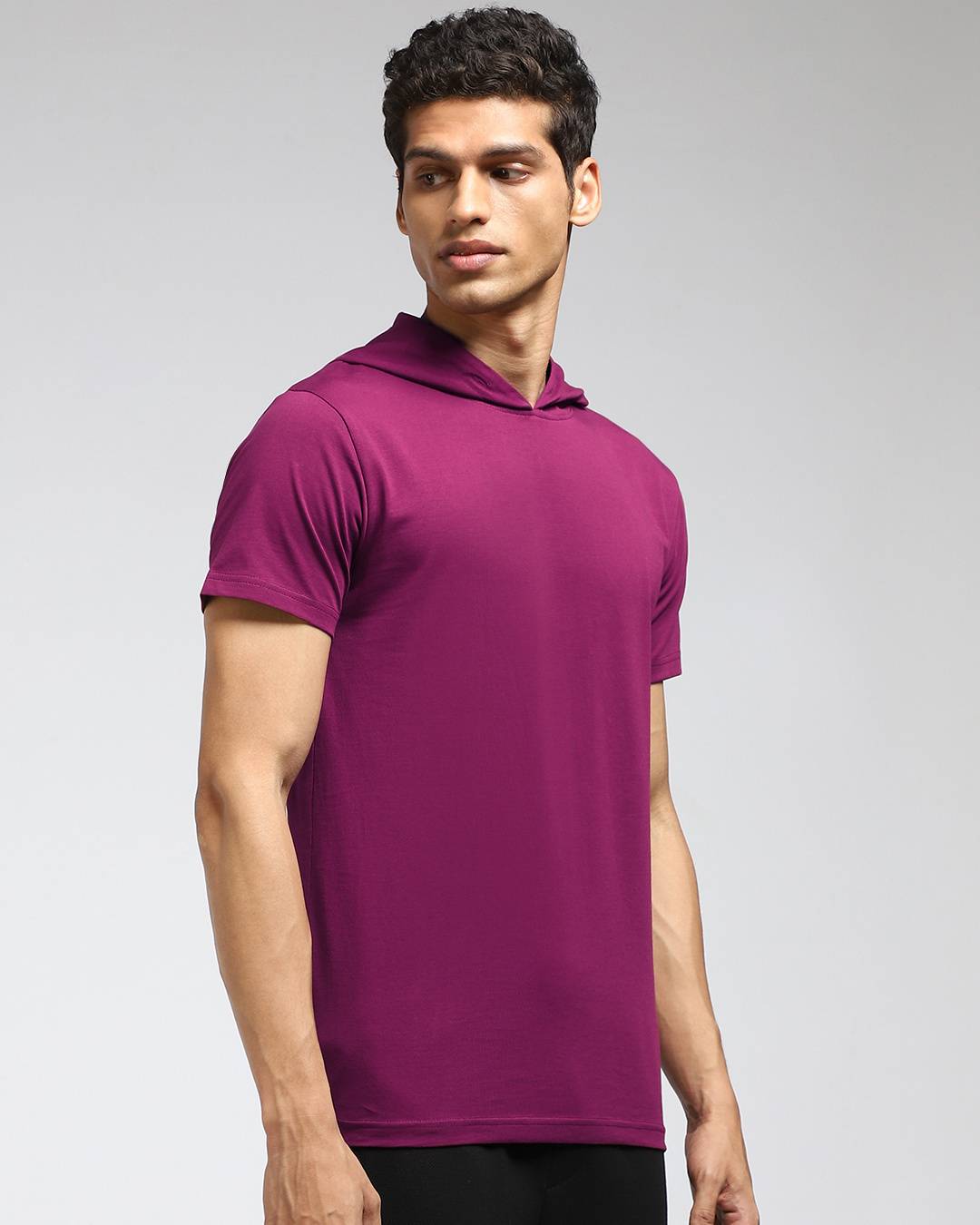 Shop Men's Purple Hoodie T-shirt-Back