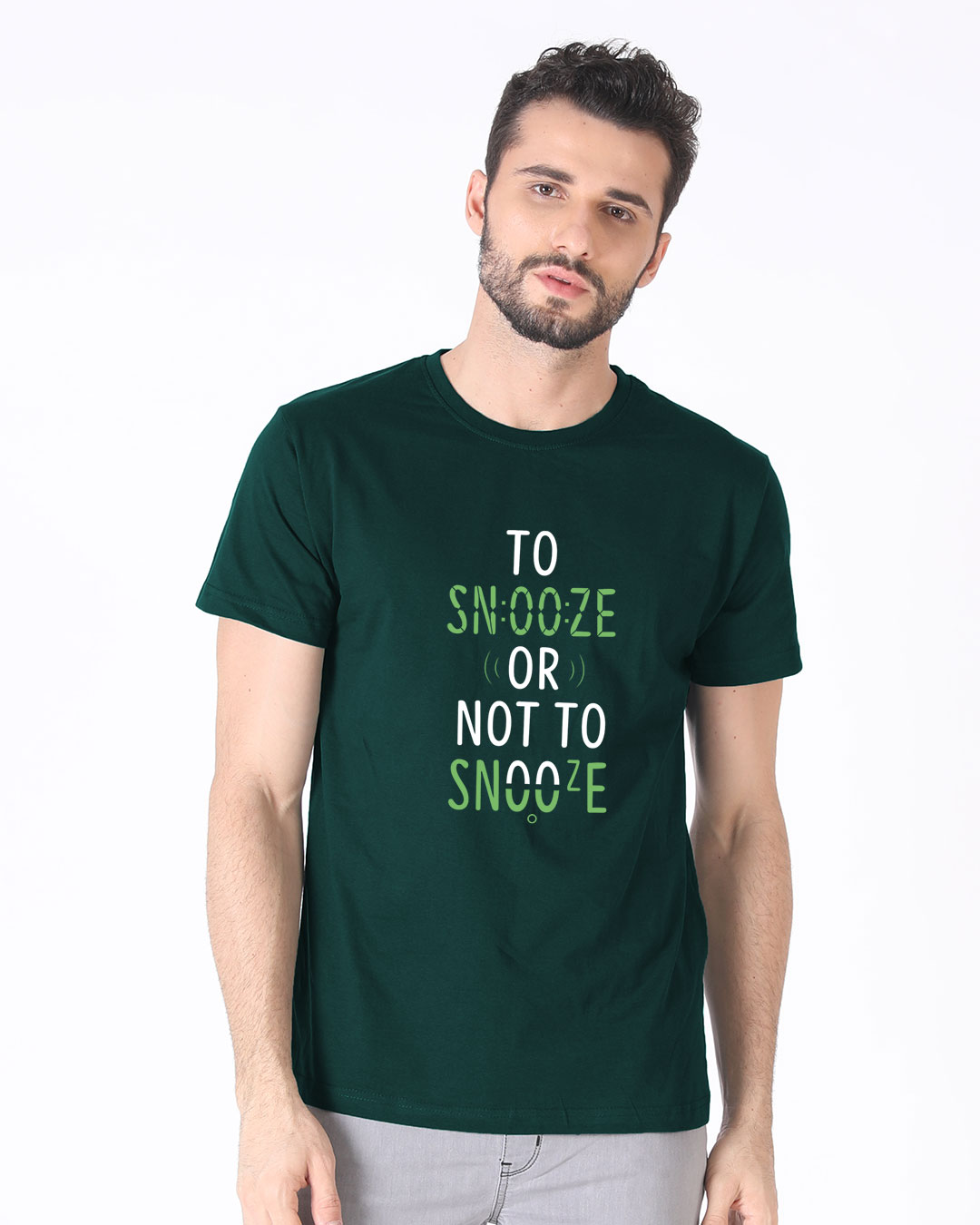 Shop Not To Snooze Half Sleeve T-Shirt-Back